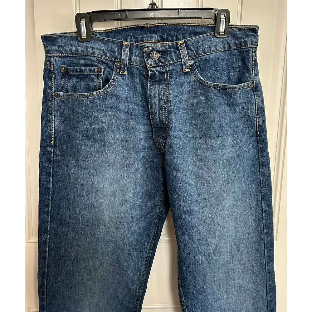 Levis 505 Regular Straight Leg Jeans 32x30 Medium Wash Red Tab Normcore Denim